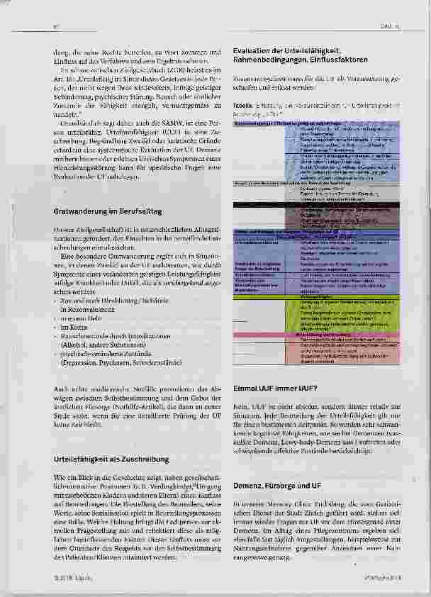 Vorschauseite 2: Urteilsfähigkeit (UF) - zwischen Selbstbestimmung und medizinischer Fürsorge
