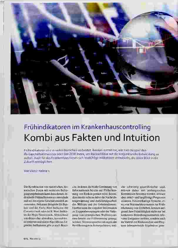 Vorschauseite 1: Frühindikatoren im Krankenhauscontrolling Kombi aus Fakten und Intuition