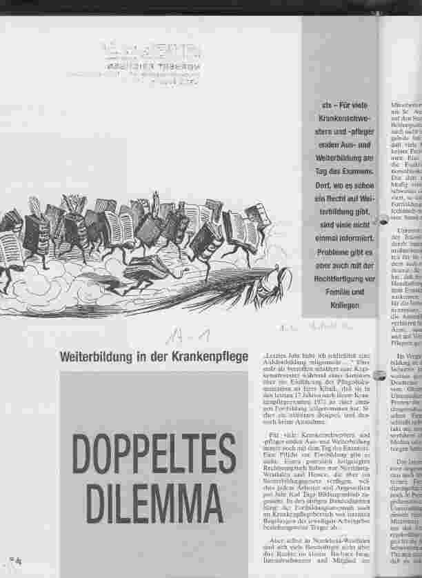 Vorschauseite 1: Doppeltes Dilemma Weiterbildung in der Krankenpflege