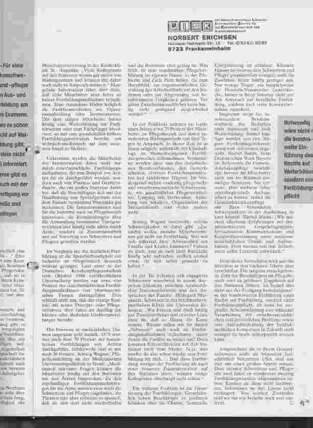 Vorschauseite 2: Doppeltes Dilemma Weiterbildung in der Krankenpflege
