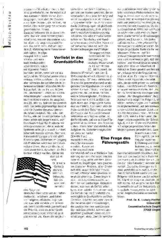 Vorschauseite 4: Das Gespenst der Amerikanisierung Medizinsystem und kultureller Stil: Was bringen Vergleiche?