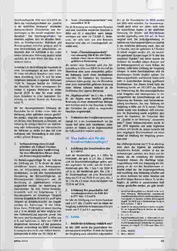 Vorschauseite 3: Der erste Schritt ist gemacht: Die Betreuervergütung soll erhöht werden!