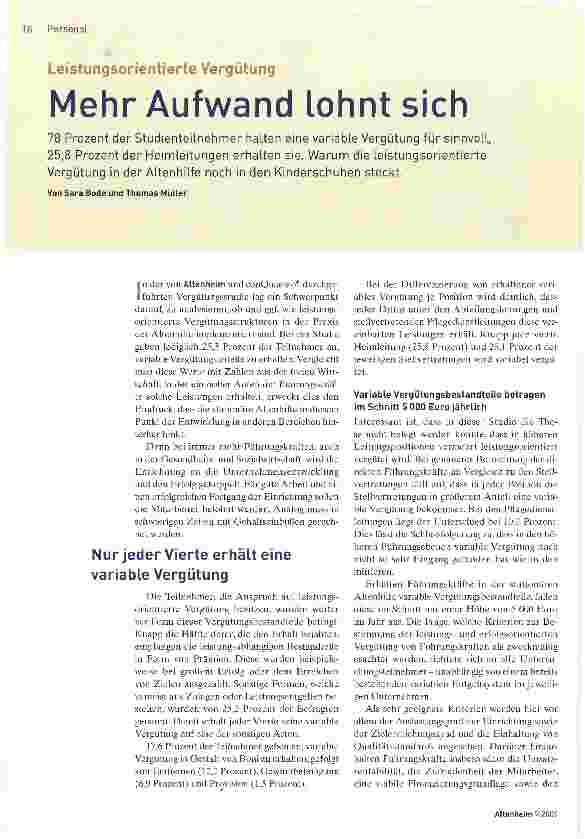 Vorschauseite 1: Mehr Aufwand lohnt sich