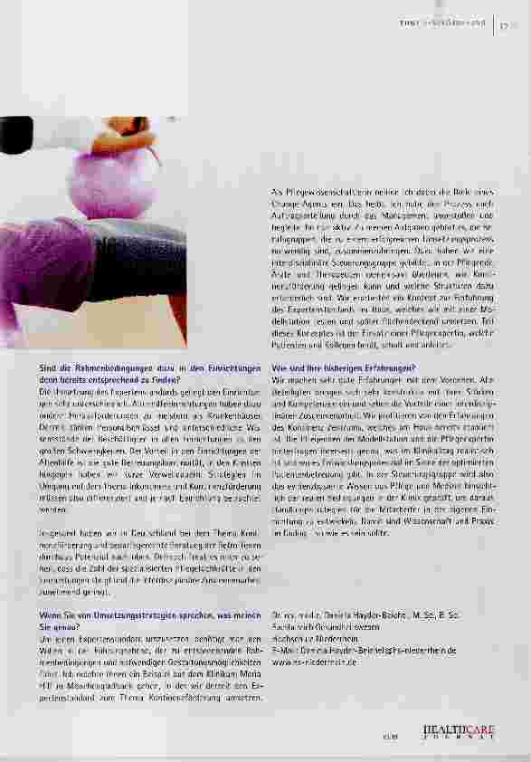 Vorschauseite 3: Förderung der Kontinenz ist Change Management