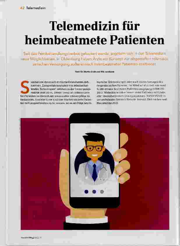 Vorschauseite 1: Telemedizin für heimbeatmete Patienten