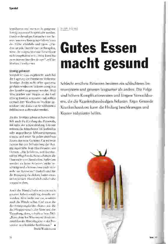 Vorschauseite 1: Gutes Essen macht gesund