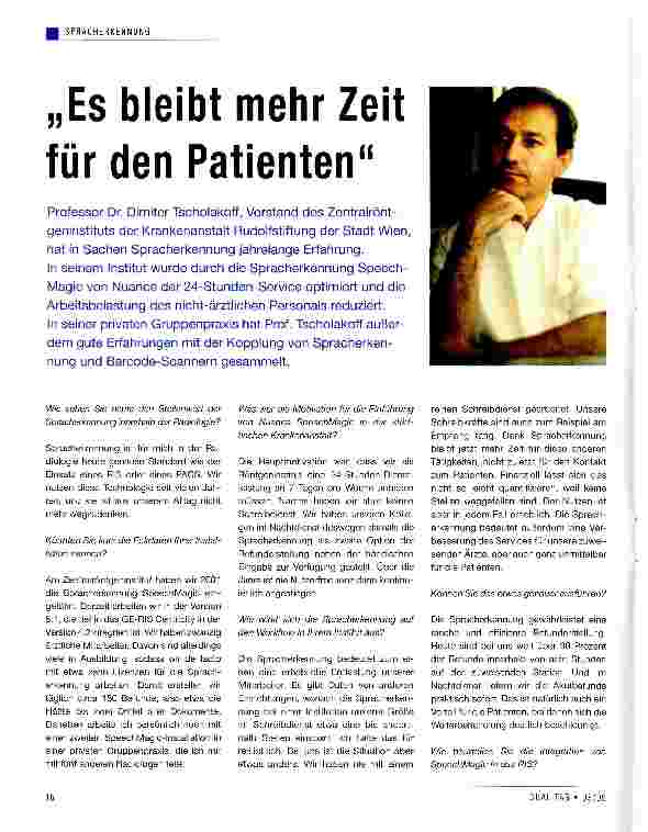 Vorschauseite 1: „Es bleibt mehr Zeit für den Patienten