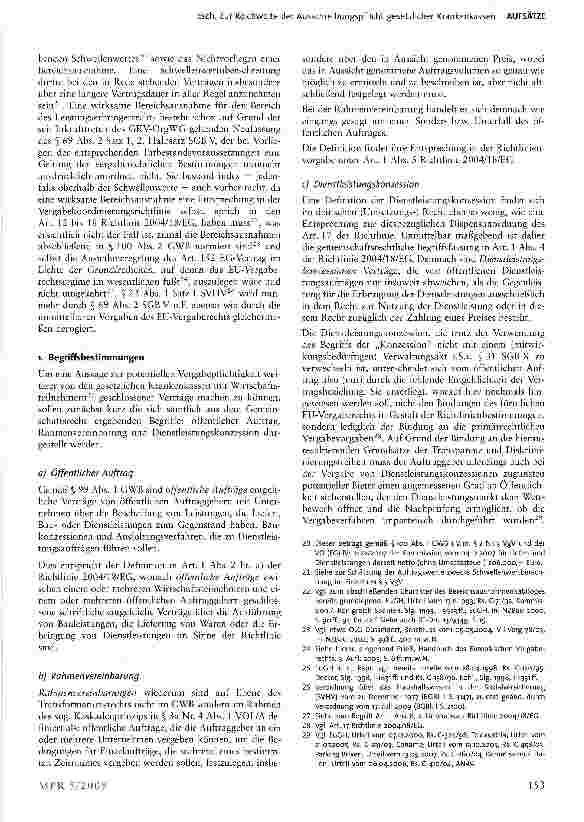Vorschauseite 5: Zur Reichweite der Ausschreibungspflicht gesetzlicher Krankenkassen