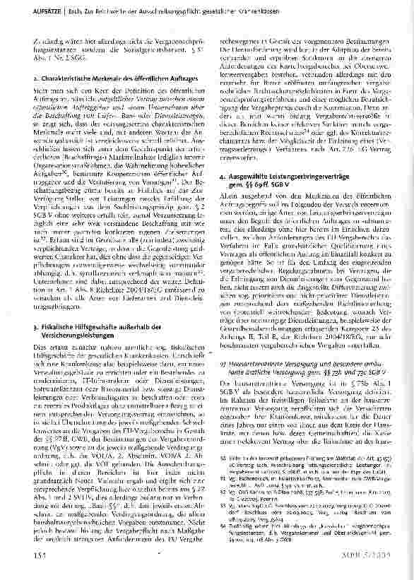 Vorschauseite 6: Zur Reichweite der Ausschreibungspflicht gesetzlicher Krankenkassen