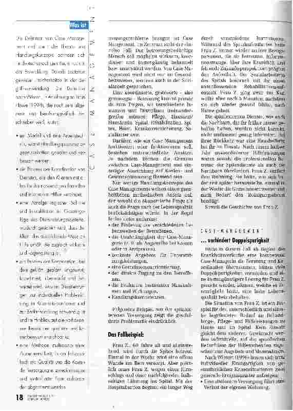 Vorschauseite 2: Die Pflegende als Betreuungsmanagerin?