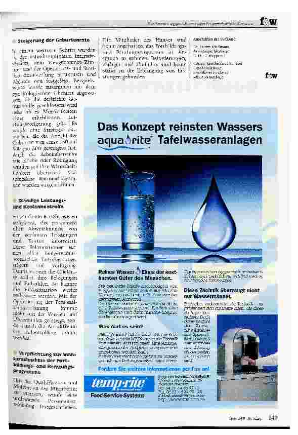 Vorschauseite 4: Der Erneuerungsprozeß verbessert die wirtschaftliche Situation Das Caritas-Krankenhaus St. Josef in Regensburg festigt seinen Platz am Gesundheitsmarkt