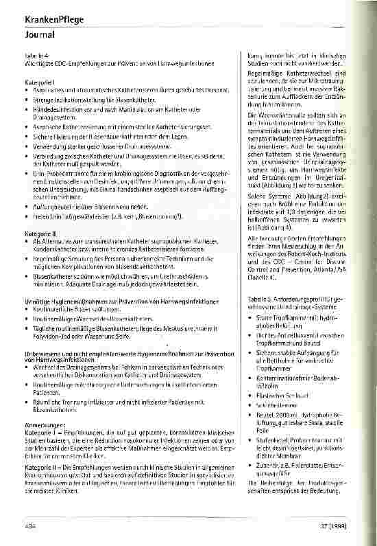 Vorschauseite 4: Strenge Indikationsstellung für transurethrale Blasenverweilkatheter in der Allgemeinchirurgie