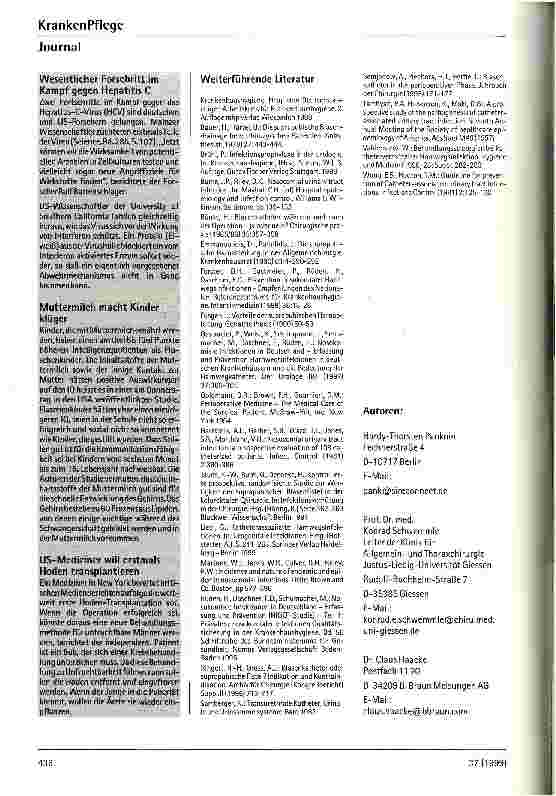 Vorschauseite 6: Strenge Indikationsstellung für transurethrale Blasenverweilkatheter in der Allgemeinchirurgie