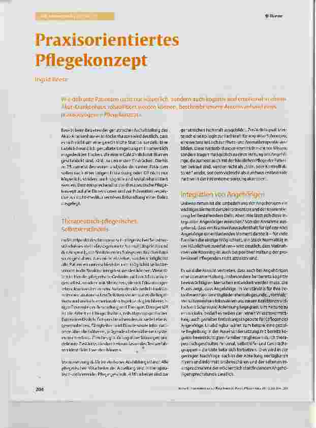Vorschauseite 1: Praxisorientiertes Pflegekonzept