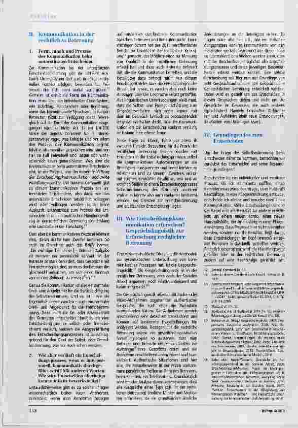 Vorschauseite 2: Kommunikation in der rechtlichen Betreuung: Ansatzpunkte für Selhsthestimmung heim unterstützten Entscheiden in der rechtlichen Betreuung, Teil 1
