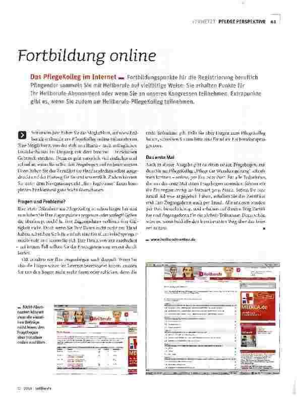 Vorschauseite 1: Fortbildung online