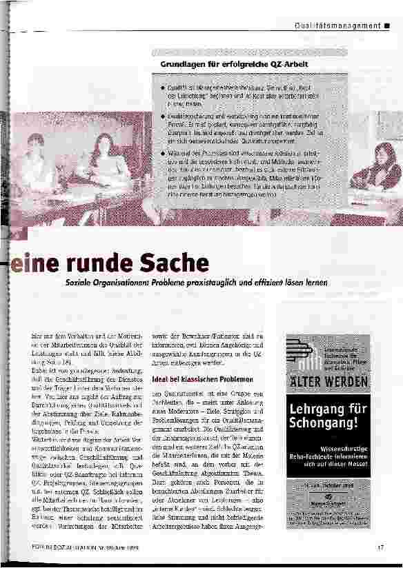 Vorschauseite 2: Qualitätszirkel - eine runde Sache