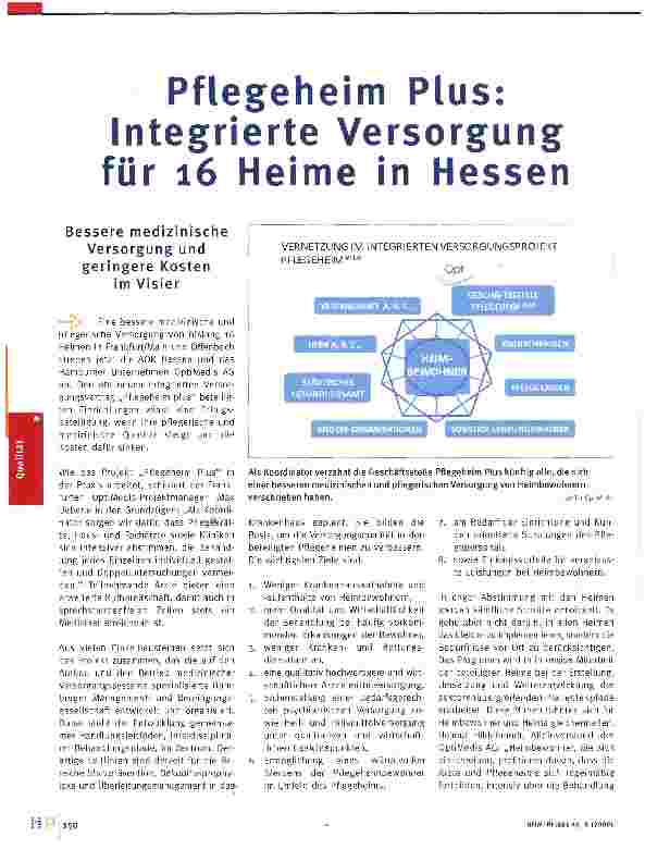 Vorschauseite 1: Pflegeheim Plus: Integrierte Versorgung für 16 Heime in Hessen