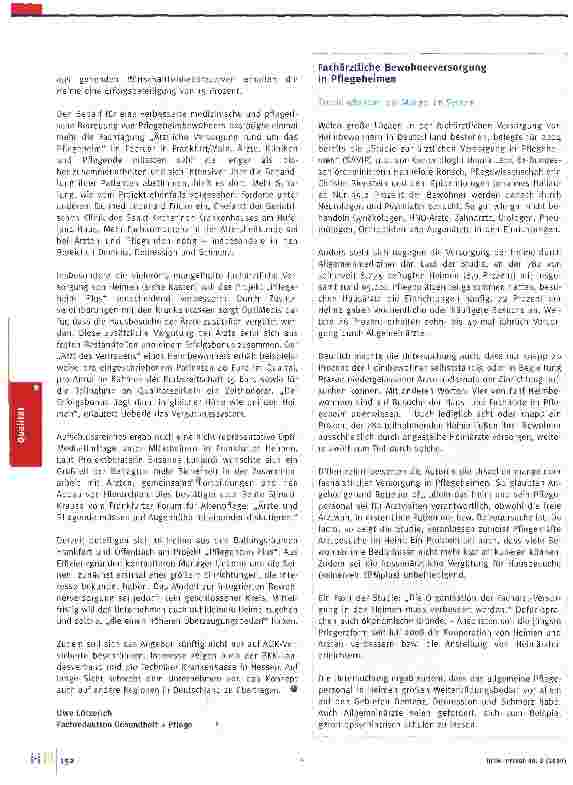 Vorschauseite 3: Pflegeheim Plus: Integrierte Versorgung für 16 Heime in Hessen