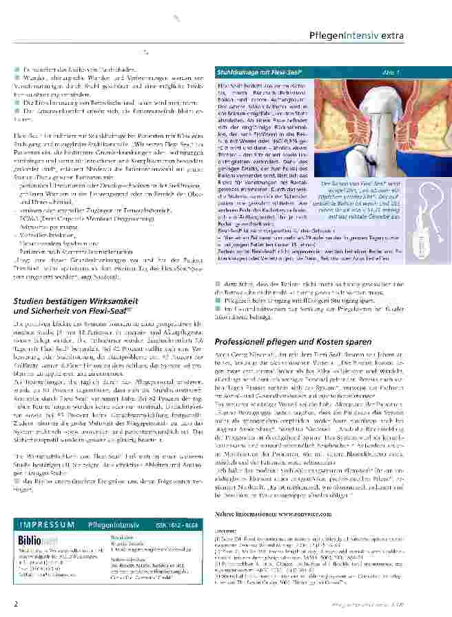 Vorschauseite 2: Flexi-Seal® verbessert Patientenkomfort und reduziert Kosten