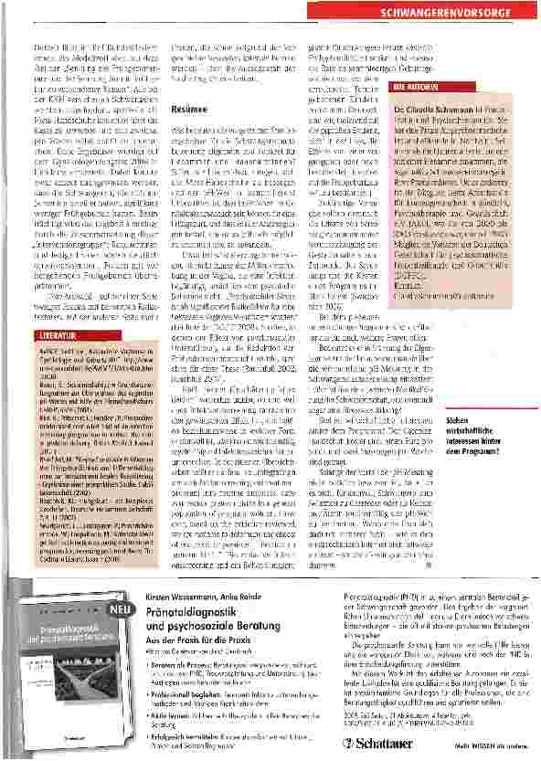 Vorschauseite 3: pH-Screening: Sinnvolles Instrument oder Medikalisierung?