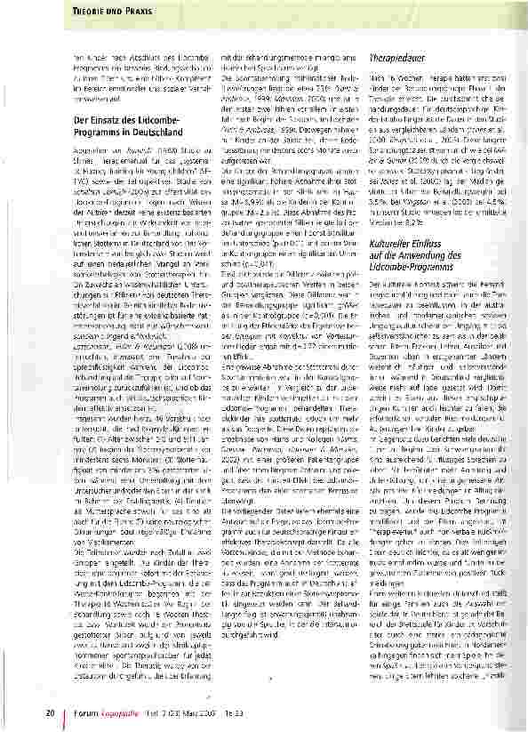 Vorschauseite 5: Das Lidcombe-Programm