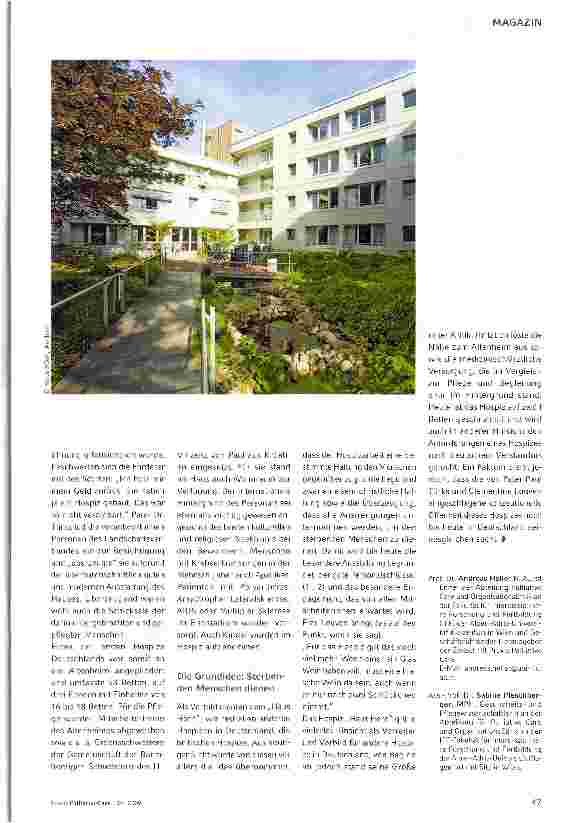 Vorschauseite 2: HOSPIZ „HAUS HÖRN, AACHEN (1986)Die Hospizbewegung in Deutschland begann in einem Pflegeheim