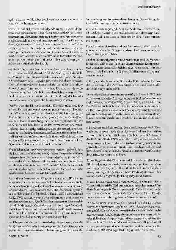 Vorschauseite 5: Zur Haftung der zur Überprüfung des Qualitätssicherungssystems und Überwachung der sich daraus ergebenden Pflichten zuständigen Stelle im sogenannten Brustimplantate-Skandal § 823…