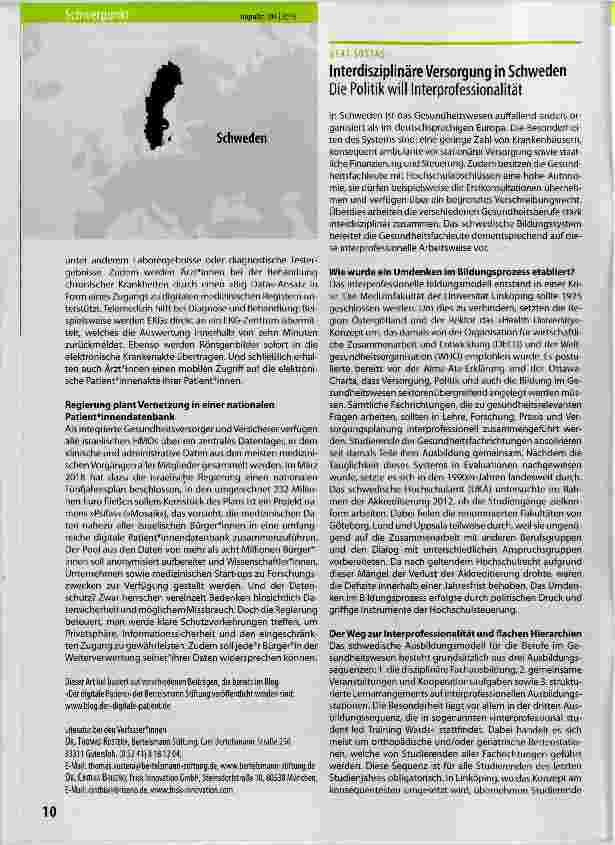 Vorschauseite 2: E-Health in Israel Kleines Land mit großer Innovationskraft