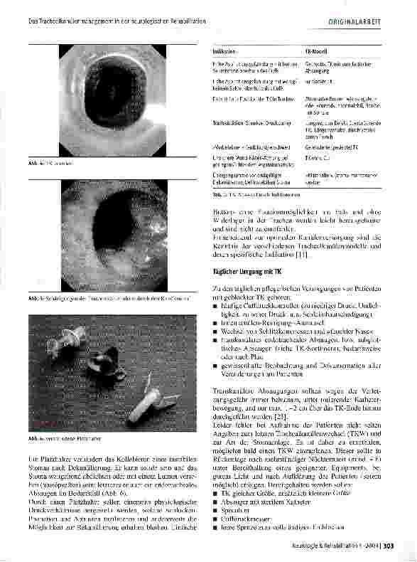 Vorschauseite 3: Das Trachealkanülenmanagement in der neurologischen Rehabilitation