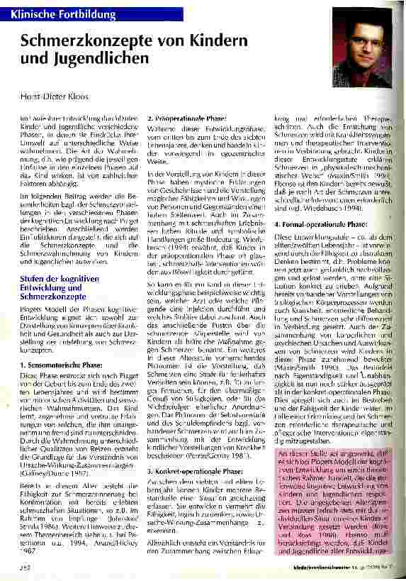 Vorschauseite 1: Schmerzkonzepte von Kindern und Jugendlichen
