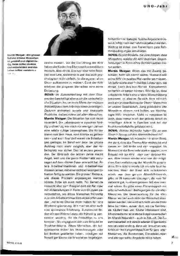 Vorschauseite 2: Die älteren Menschen werden mittragen und eigene Beiträge leisten