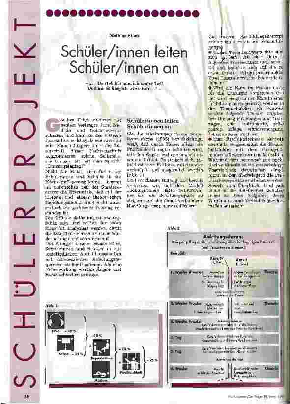 Vorschauseite 1: Schüler/innen leiten Schüler/innen an _...Da steh ich nun, ich armer Tor ! Und bin so klug als wie zuvor...-