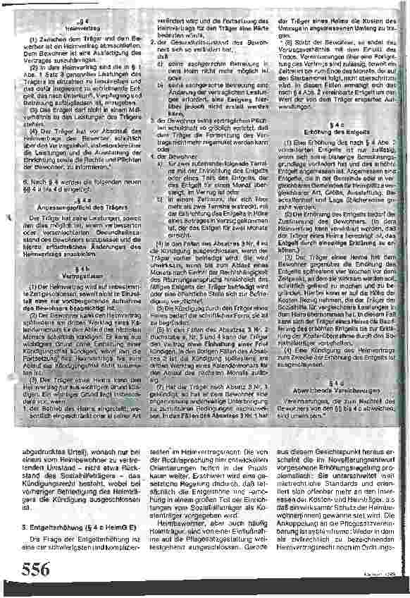 Vorschauseite 3: Heimvertrag und Heimgesetznovelle