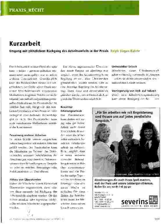 Vorschauseite 1: Kurzarbeit