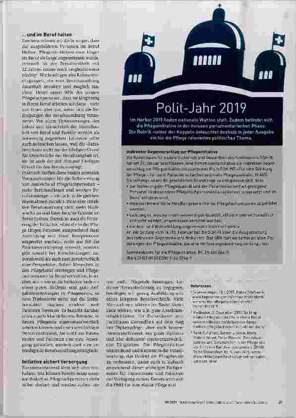 Vorschauseite 2: Weshalb die FMH die Pflegeinitiative unterstützt
