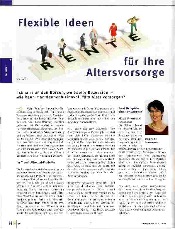 Vorschauseite 1: Flexible Ideen für Ihre Altersvorsorge