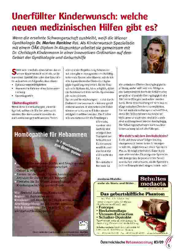 Vorschauseite 1: Unerfüllter Kinderwunsch: welche neuen medizinischen Hilfen gibt es?