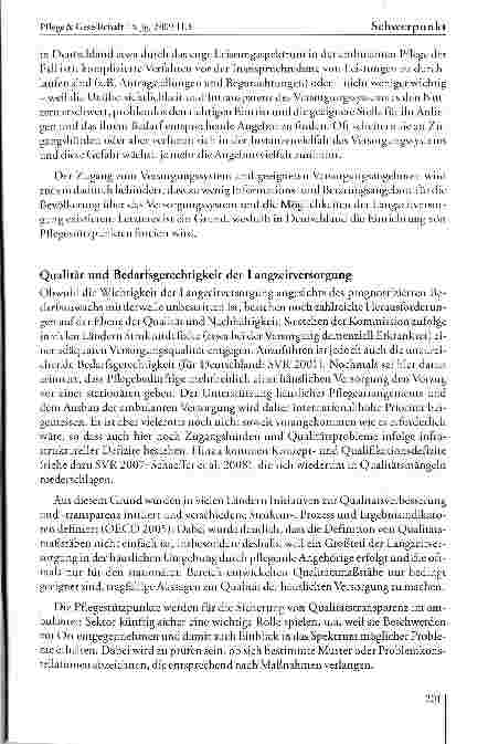 Vorschauseite 5: Zugänglichkeit und Nachhaltigkeit in der Langzeitversorgung — der Aufbau von Pflegestützpunkten vor dem Hintergrund internationaler Erfahrungen