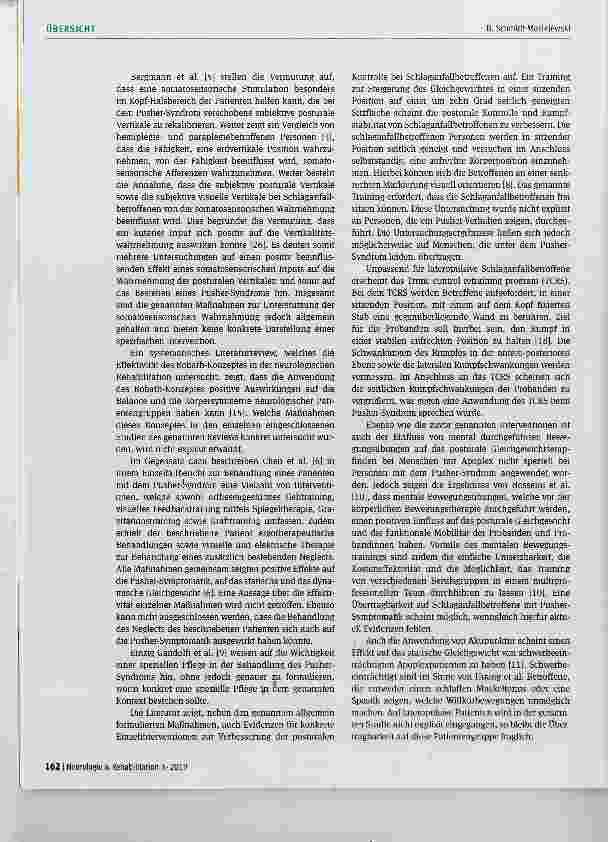 Vorschauseite 5: Pflegerisch-therapeutische Interventionen zur Behandlung von Schlaganfallbetroffenen mit dem Pusher-Syndrom