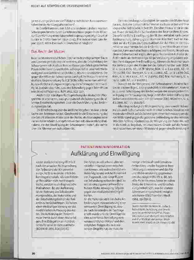 Vorschauseite 3: Notsectio gegen den Willen der Frau?