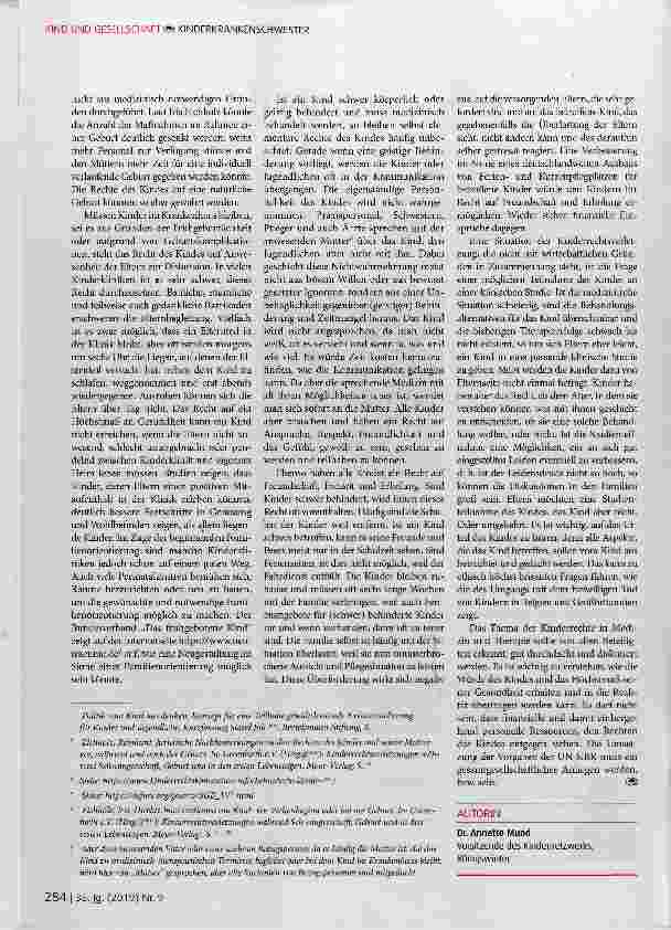 Vorschauseite 2: Kinderrechte in Medizin und Therapie