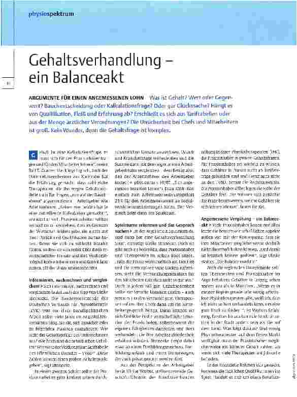 Vorschauseite 1: Gehaltsverhandlung -ein Balanceakt