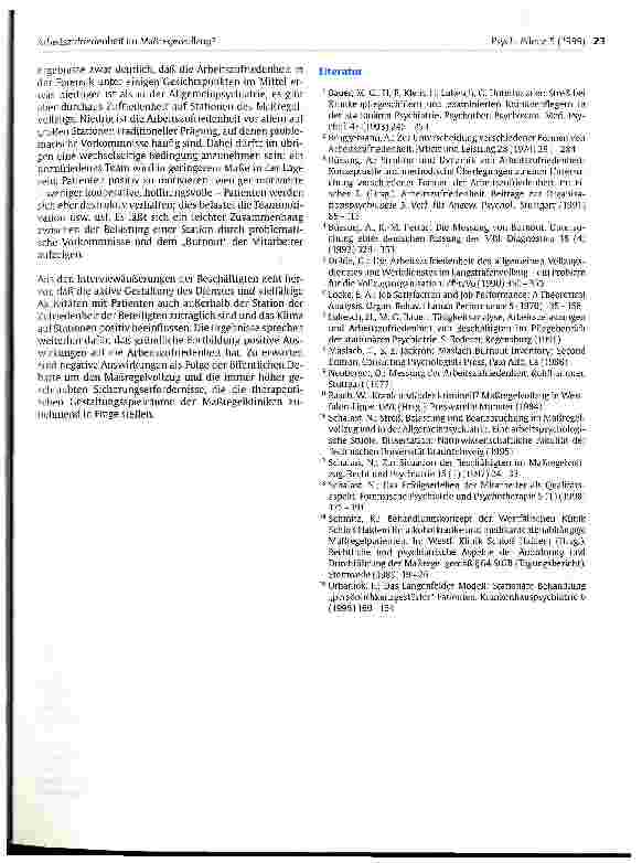 Vorschauseite 6: Arbeitszufriedenheit im Maßregelvollzug?