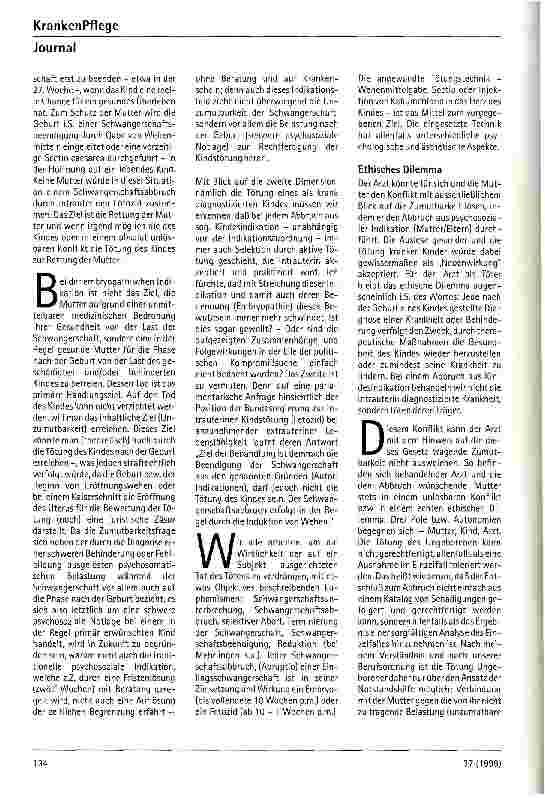 Vorschauseite 3: Pränatalmedizin und Ethik