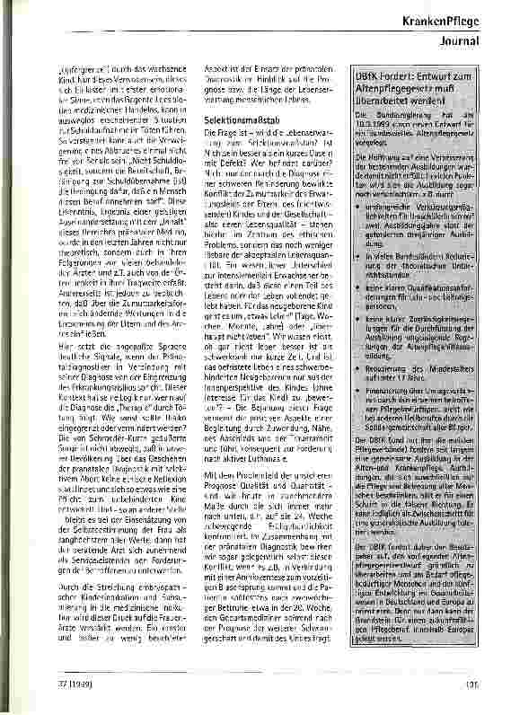 Vorschauseite 4: Pränatalmedizin und Ethik