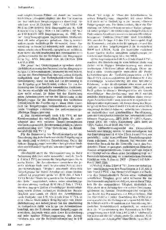 Vorschauseite 4: Mitbestimmung des Personalrats bei Eingruppierung; Stufenzuordnung