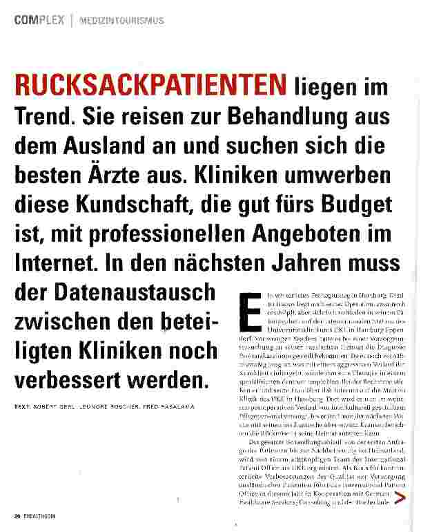 Vorschauseite 1: RUCKSACKPATIENTEN