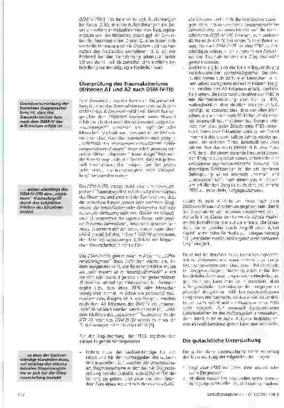 Vorschauseite 2: Empfehlungen für die Begutachtung von PTBS-Opfern