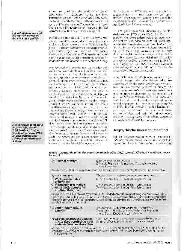 Vorschauseite 4: Empfehlungen für die Begutachtung von PTBS-Opfern